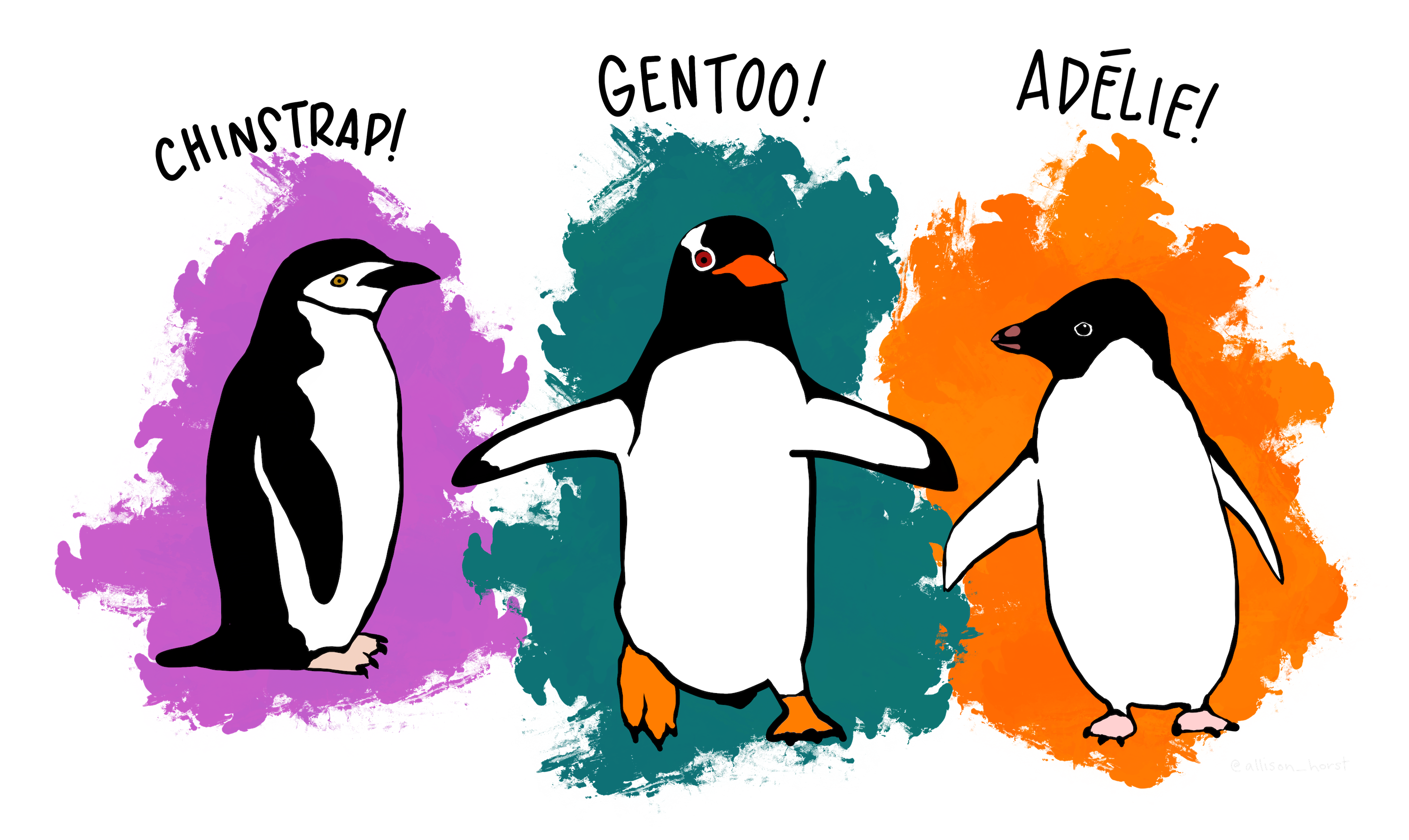 Palmer Penguins Illustration from @allison_horst