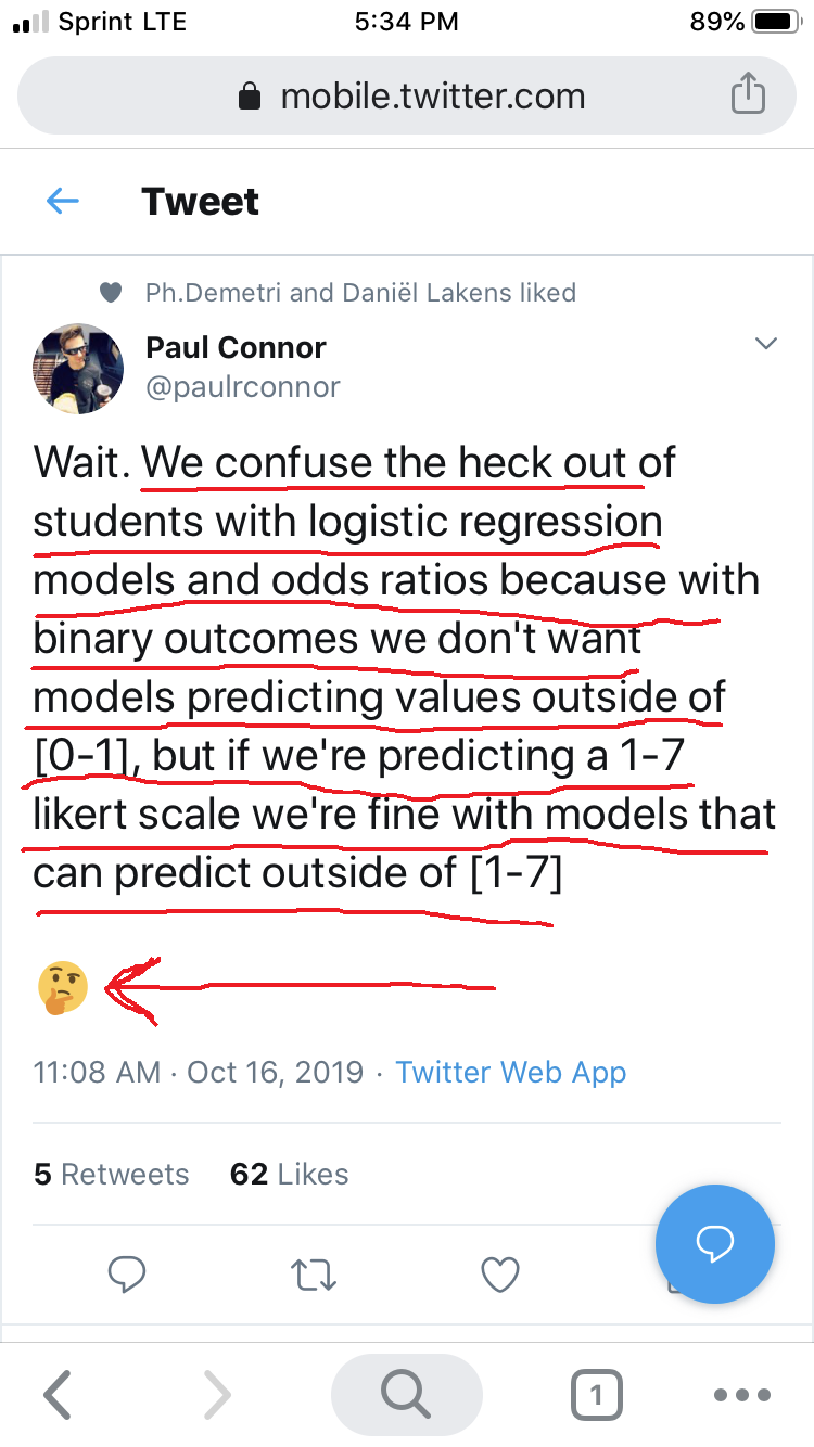 Tweet About Ordinal Models